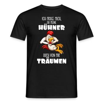 Rêve de poulets - T-shirt homme - noir - Devant - AI Model Male 178 light (178cm)