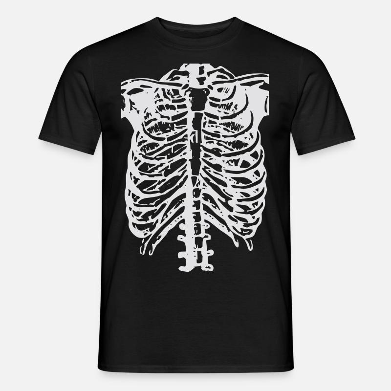 Skelett - Männer T-Shirt - Schwarz