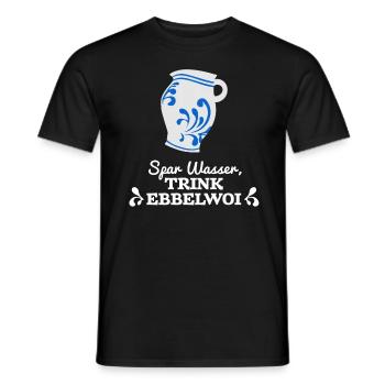 Lustig Apfelwein Bembel hessisch Geschenk - Männer T-Shirt - Schwarz - Vorne - AI Model Male 178 light (178cm)