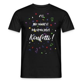 Konfetti Fasching Karneval Helau Party Feier - Männer T-Shirt - Schwarz - Vorne - AI Model Male 178 light (178cm)