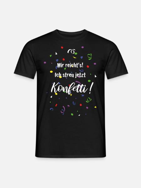 Konfetti Fasching Karneval Helau Party Feier - Männer T-Shirt - Schwarz