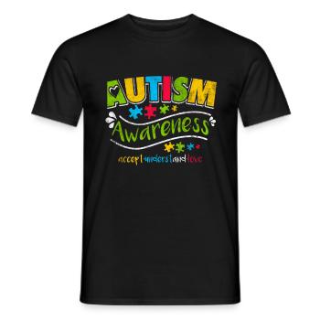 Autismus - Männer T-Shirt - Schwarz - Vorne - AI Model Male 178 light (178cm)