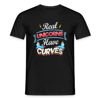 Unicorn - Men's T-Shirt - black - Front - AI Model Male 178 light (178cm)