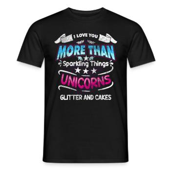Unicorn - Men's T-Shirt - black - Front - AI Model Male 178 light (178cm)