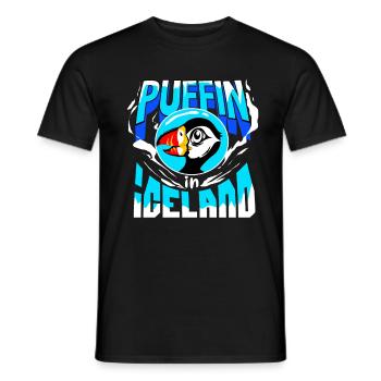Puffin Puffin Puffin - Men's T-Shirt - black - Front - AI Model Male 178 light (178cm)