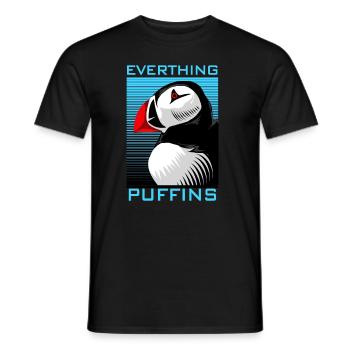 Puffin Puffin Puffin - Men's T-Shirt - black - Front - AI Model Male 178 light (178cm)