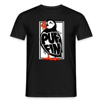 Puffin Puffin Puffin - Men's T-Shirt - black - Front - AI Model Male 178 light (178cm)