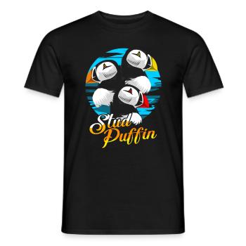 Puffin Puffin Puffin - Men's T-Shirt - black - Front - AI Model Male 178 light (178cm)
