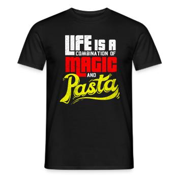 Pasta - Men's T-Shirt - black - Front - AI Model Male 178 light (178cm)