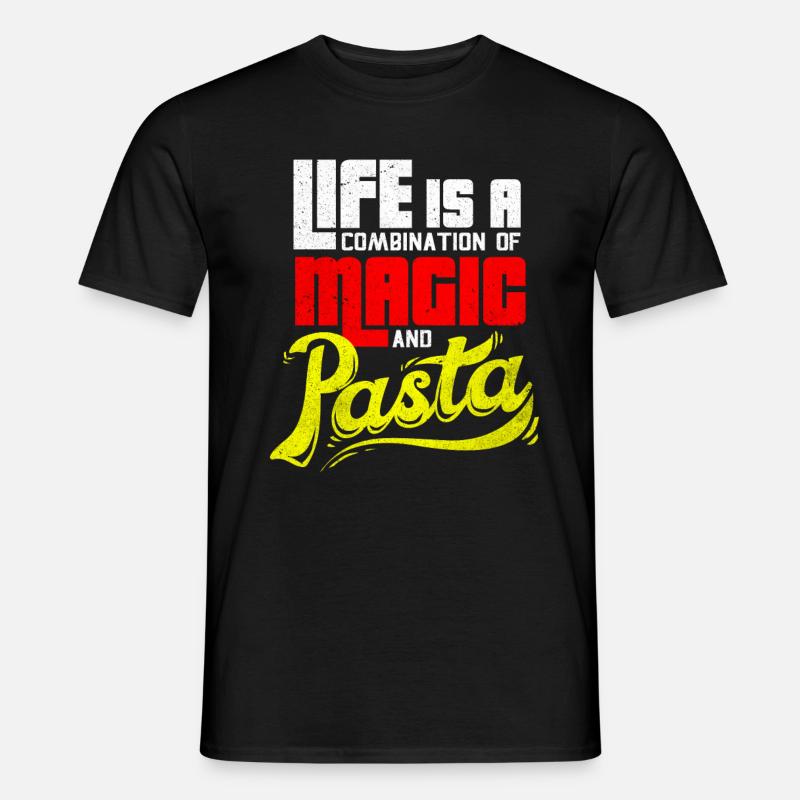 Pasta - Männer T-Shirt - Schwarz