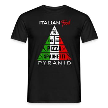 Pasta - Men's T-Shirt - black - Front - AI Model Male 178 light (178cm)
