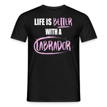 Bavardage chien Labrador - T-shirt homme - noir - Devant - AI Model Male 178 light (178cm)