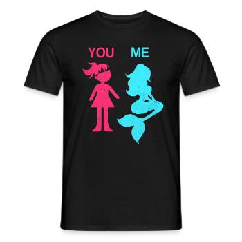 Meerjungfrau - Männer T-Shirt - Schwarz - Vorne - AI Model Male 178 light (178cm)