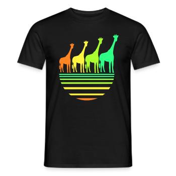 Giraffe - Men's T-Shirt - black - Front - AI Model Male 178 light (178cm)