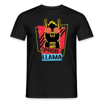 Lama - Men's T-Shirt - black - Front - AI Model Male 178 light (178cm)