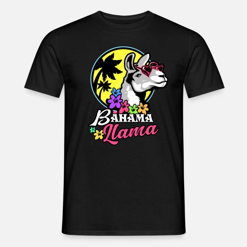 Lama - Männer T-Shirt - Schwarz