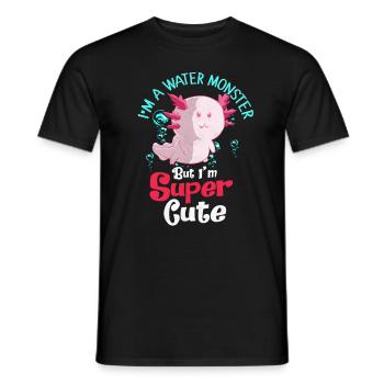 Axolotl - T-shirt homme - noir - Devant - AI Model Male 178 light (178cm)