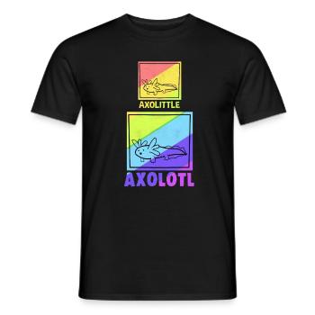Axolotl - T-shirt homme - noir - Devant - AI Model Male 178 light (178cm)