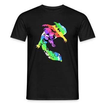 Axolotl - T-shirt homme - noir - Devant - AI Model Male 178 light (178cm)