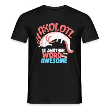 Axolotl - T-shirt homme - noir - Devant - AI Model Male 178 light (178cm)