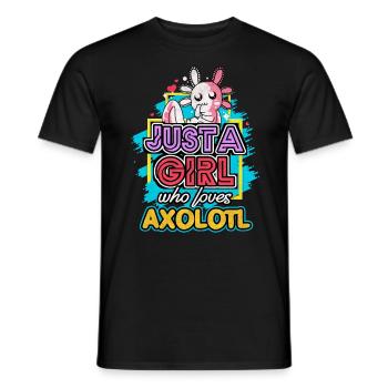 Axolotl - T-shirt homme - noir - Devant - AI Model Male 178 light (178cm)