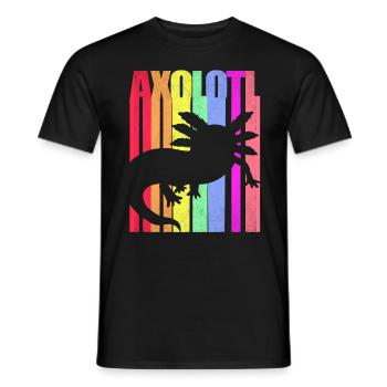 Axolotl - T-shirt homme - noir - Devant - AI Model Male 178 light (178cm)