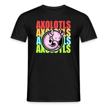 Axolotl - T-shirt homme - noir - Devant - AI Model Male 178 light (178cm)