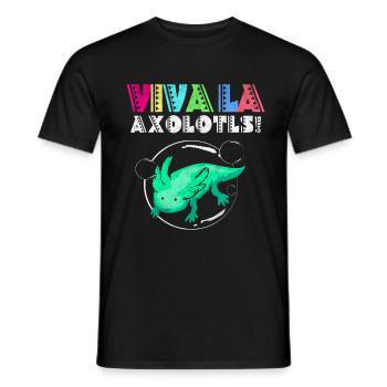 Axolotl - T-shirt homme - noir - Devant - AI Model Male 178 light (178cm)