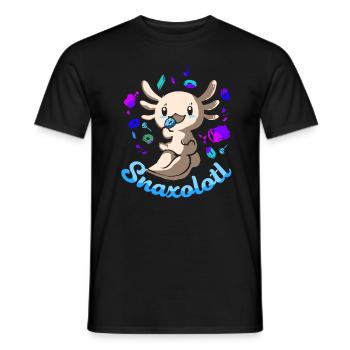 Axolotl Reptile Salamander Aquarium Kawaii Lurch - Männer T-Shirt - Schwarz - Vorne - AI Model Male 178 light (178cm)