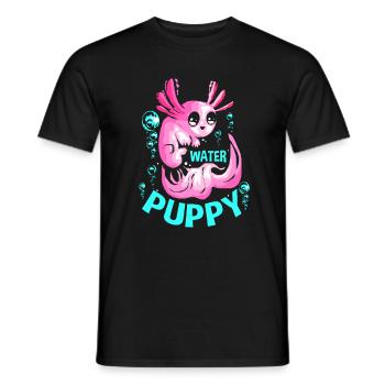 Axolotl Reptile Salamandre Aquarium Kawaii Lurch - T-shirt homme - noir - Devant - AI Model Male 178 light (178cm)