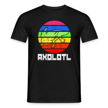 Axolotl - T-shirt homme - noir - Devant - AI Model Male 178 light (178cm)