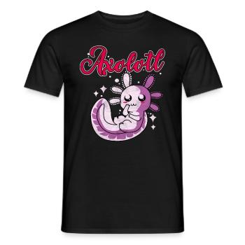 Axolotl - T-shirt homme - noir - Devant - AI Model Male 178 light (178cm)