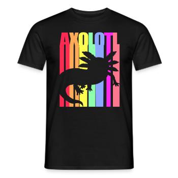 Axolotl Reptile Salamandre Aquarium Kawaii Lurch - T-shirt homme - noir - Devant - AI Model Male 178 light (178cm)