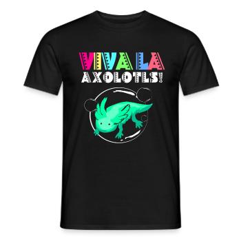 Axolotl Reptile Salamandre Aquarium Kawaii Lurch - T-shirt homme - noir - Devant - AI Model Male 178 light (178cm)