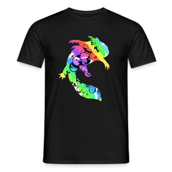 Axolotl Reptile Salamandre Aquarium Kawaii Lurch - T-shirt homme - noir - Devant - AI Model Male 178 light (178cm)