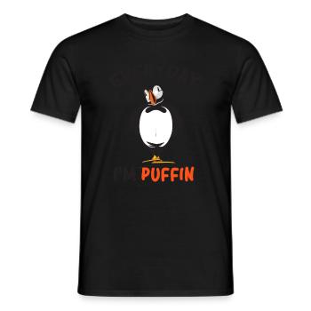 puffin - Men's T-Shirt - black - Front - AI Model Male 178 light (178cm)