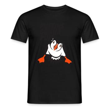 Puffin Island Papagei Taucher Vogel Nord Geschenk - Männer T-Shirt - Schwarz - Vorne - AI Model Male 178 light (178cm)