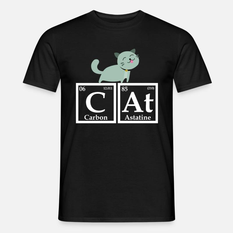 Chat comme éléments chimiques - T-shirt homme - noir