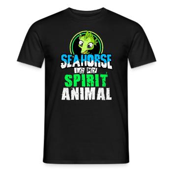 Seahorse - Men's T-Shirt - black - Front - AI Model Male 178 light (178cm)
