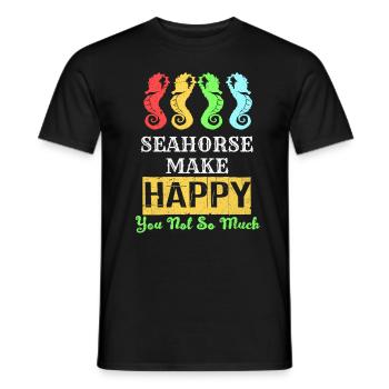 Hippocampe - T-shirt homme - noir - Devant - AI Model Male 178 light (178cm)