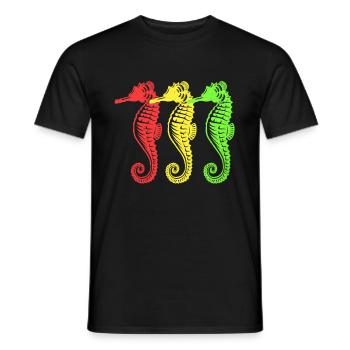 Seepferd - Männer T-Shirt - Schwarz - Vorne - AI Model Male 178 light (178cm)