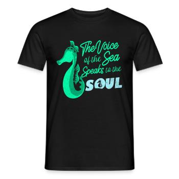 Seepferd - Männer T-Shirt - Schwarz - Vorne - AI Model Male 178 light (178cm)