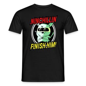 Chinchilla - Männer T-Shirt - Schwarz - Vorne - AI Model Male 178 light (178cm)