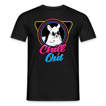 Chinchilla - Männer T-Shirt - Schwarz - Vorne - AI Model Male 178 light (178cm)