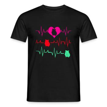 Chinchilla - Männer T-Shirt - Schwarz - Vorne - AI Model Male 178 light (178cm)
