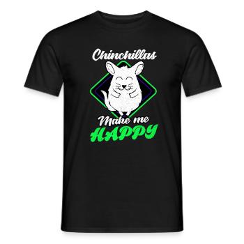 Chinchilla - T-shirt homme - noir - Devant - AI Model Male 178 light (178cm)