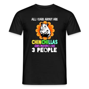 Chinchilla Geschenk Südamerika Nagetier Haustier - Männer T-Shirt - Schwarz - Vorne - AI Model Male 178 light (178cm)