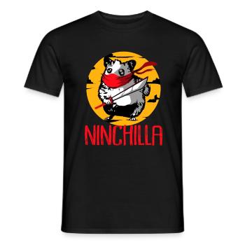 Chinchilla Geschenk Südamerika Nagetier Haustier - Männer T-Shirt - Schwarz - Vorne - AI Model Male 178 light (178cm)