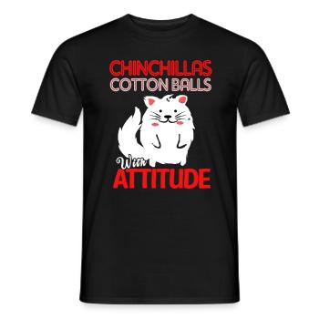 Chinchilla Geschenk Südamerika Nagetier Haustier - Männer T-Shirt - Schwarz - Vorne - AI Model Male 178 light (178cm)