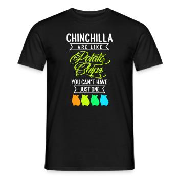 Chinchilla Geschenk Südamerika Nagetier Haustier - Männer T-Shirt - Schwarz - Vorne - AI Model Male 178 light (178cm)